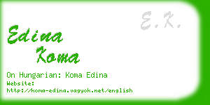 edina koma business card